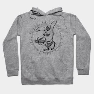 Hipster Donkey with mustache Hoodie
